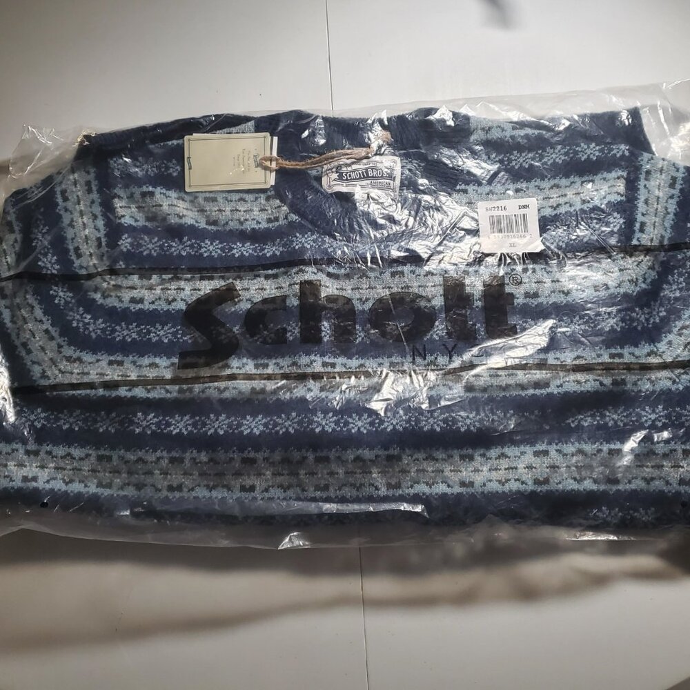 Schott Bros. NYC Fair Isle Crewneck Sweater NWT Sz XL - Picture 14 of 15